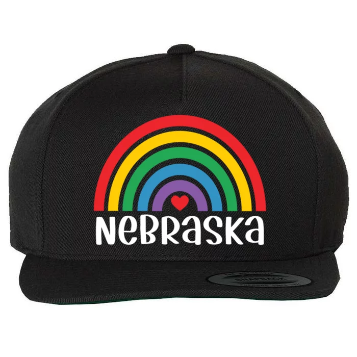 Nebraska Travel I Love Nebraska Usa Gift Wool Snapback Cap