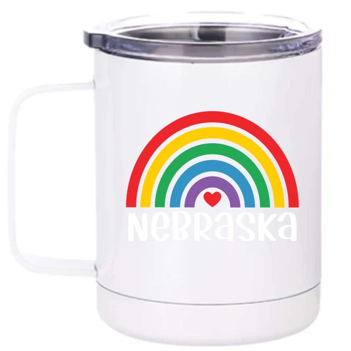 Nebraska Travel I Love Nebraska Usa Gift Front & Back 12oz Stainless Steel Tumbler Cup