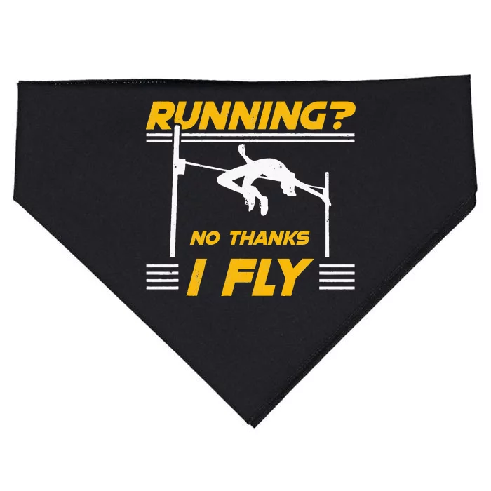 No Thanks I Fly High Jump Track And Field High Jumper USA-Made Doggie Bandana