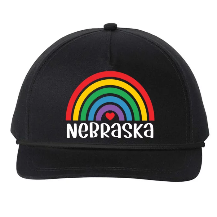 Nebraska Travel I Love Nebraska Usa Gift Snapback Five-Panel Rope Hat