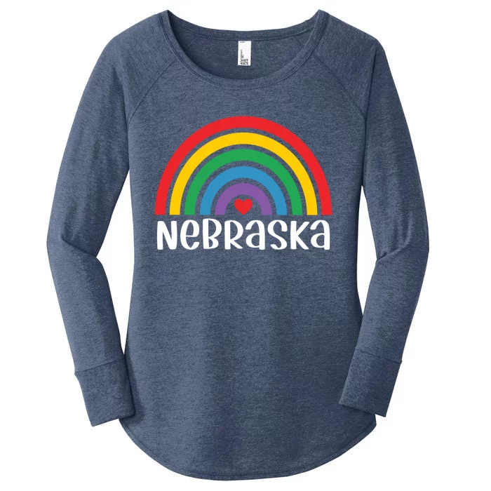 Nebraska Travel I Love Nebraska Usa Gift Women's Perfect Tri Tunic Long Sleeve Shirt