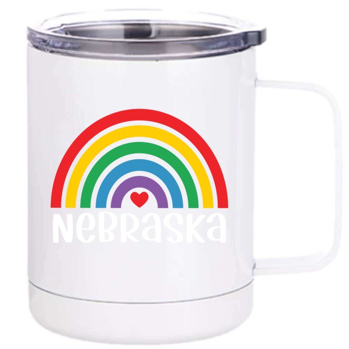 Nebraska Travel I Love Nebraska Usa Gift Front & Back 12oz Stainless Steel Tumbler Cup