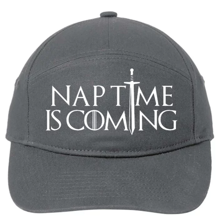 Nap Time Is Coming 7-Panel Snapback Hat