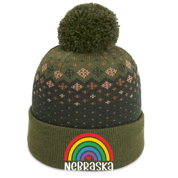 Nebraska Travel I Love Nebraska Usa Cool Gift The Baniff Cuffed Pom Beanie