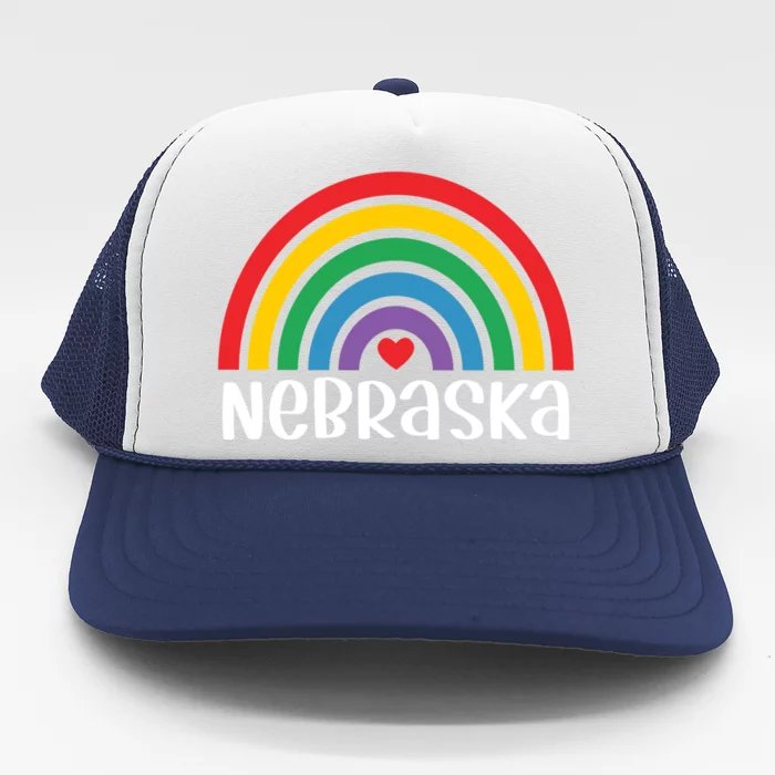 Nebraska Travel I Love Nebraska Usa Gift Trucker Hat