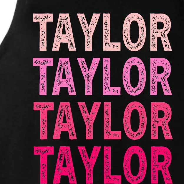 Name T.aylor I Love T.aylor Ladies Tri-Blend Wicking Tank