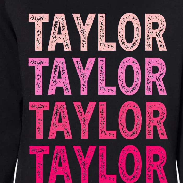 Name T.aylor I Love T.aylor Womens California Wash Sweatshirt