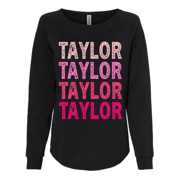 Name T.aylor I Love T.aylor Womens California Wash Sweatshirt