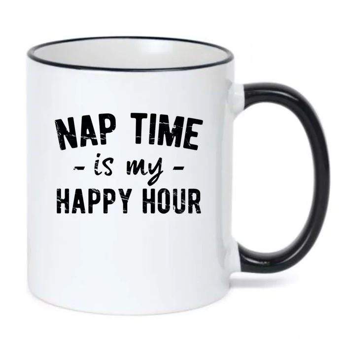 Nap Time Is My Happy Hour Funny Gift Black Color Changing Mug