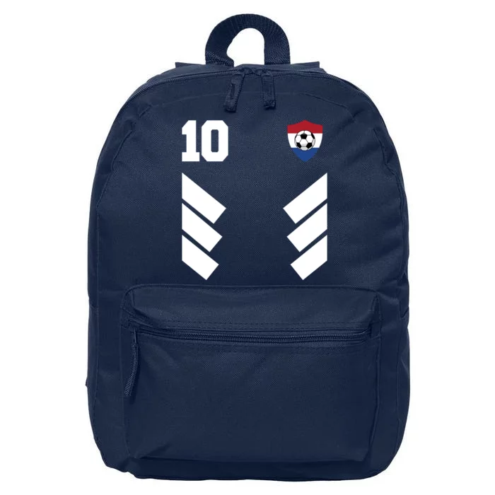 Netherlands Team Jersey Soccer Crest 16 in Basic Backpack