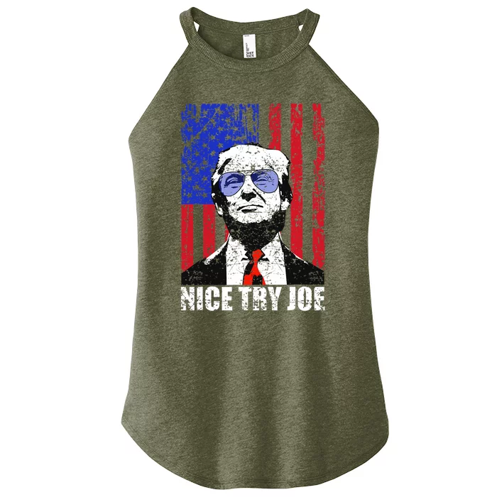 Nice Try Joe Inauguration Day Women’s Perfect Tri Rocker Tank