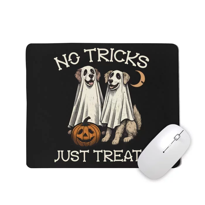 No Tricks Just Treats Funny Halloween Dog Mousepad