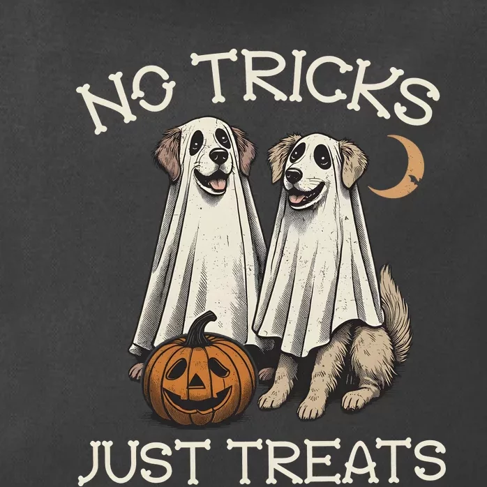 No Tricks Just Treats Funny Halloween Dog Zip Tote Bag