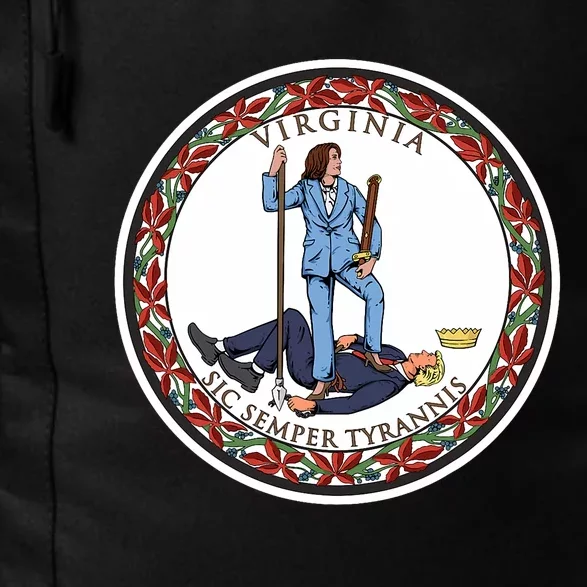 No Tyrants Kamala Harris 2024 With A Rad Design Based On The Flag Of Virginia Daily Commute Backpack