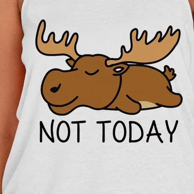 Not Today Lazy Moose Women's Knotted Racerback Tank