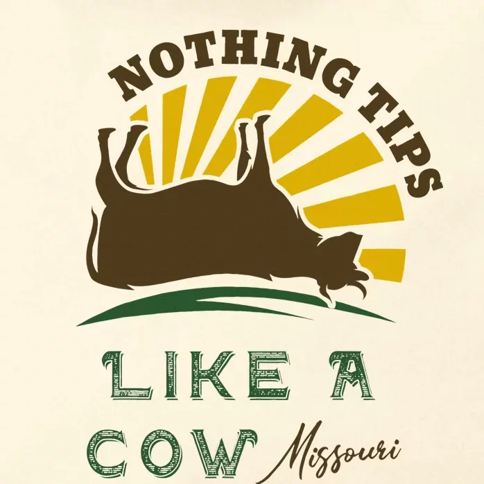 Nothing Tips Like A Cow Missouri Zip Tote Bag