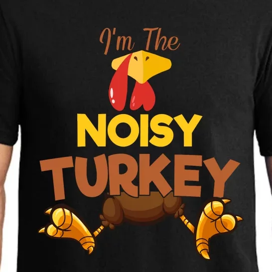 Noisy Turkey Matching Family Group Thanksgiving Gifts Pajama Set