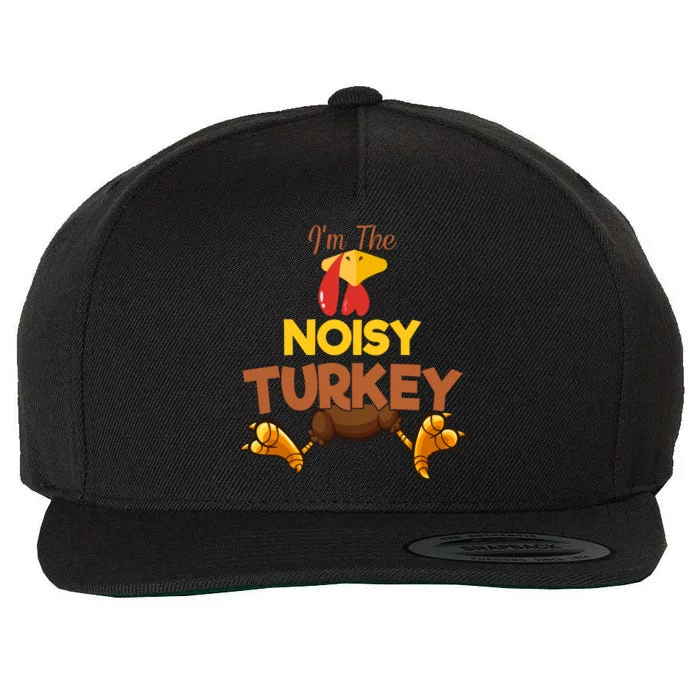 Noisy Turkey Matching Family Group Thanksgiving Gifts Wool Snapback Cap