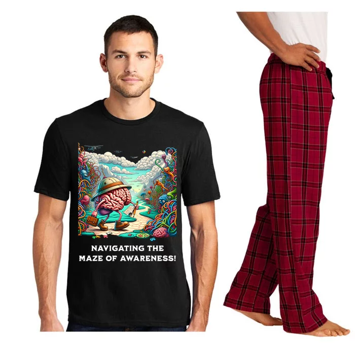 Navigating The Maze Of Awareness Brain Health Adventure Cool Gift Pajama Set