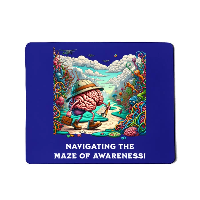 Navigating The Maze Of Awareness Brain Health Adventure Cool Gift Mousepad