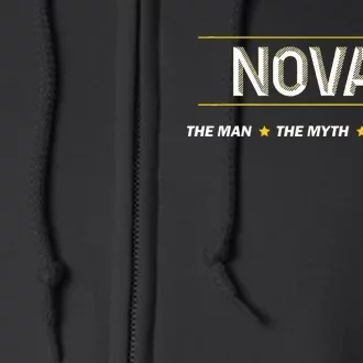 Novak The Man The Myth The Legend Myth Legend Name Full Zip Hoodie