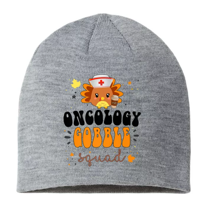 Nurse Turkey Matching Oncology Gobble Squad Thanksgiving 8 1/2in Sustainable Knit Beanie