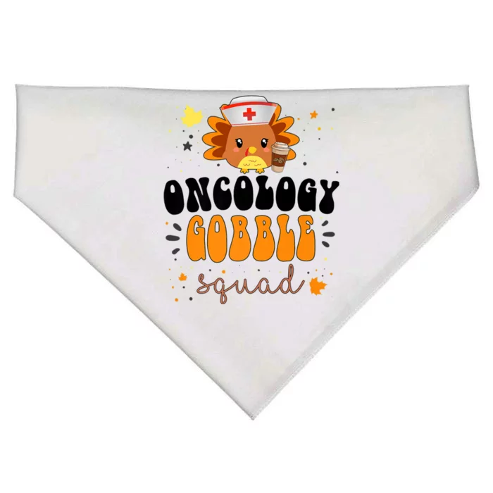 Nurse Turkey Matching Oncology Gobble Squad Thanksgiving USA-Made Doggie Bandana