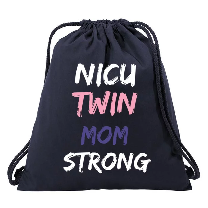 Nicu Twin Mom Strong Gift Drawstring Bag