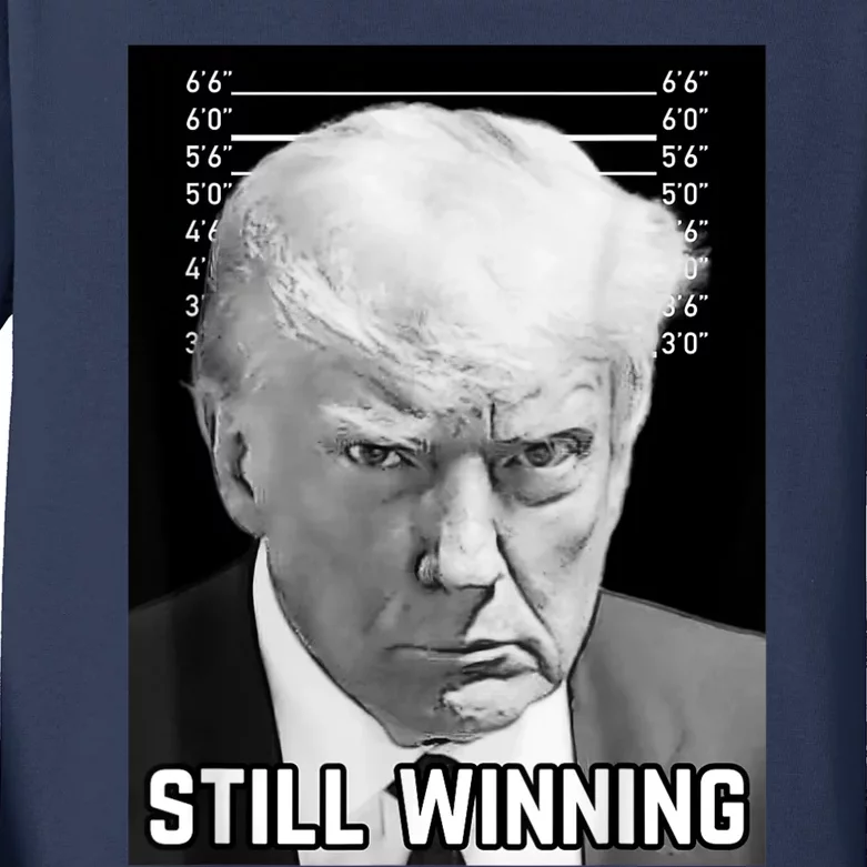 New Trump Mug Shot Still Winning Donald Trump 2024 Kids Long Sleeve Shirt