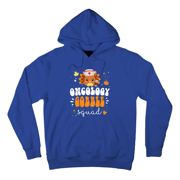 Nurse Turkey Matching Oncology Gobble Squad Thanksgiving Gift Hoodie