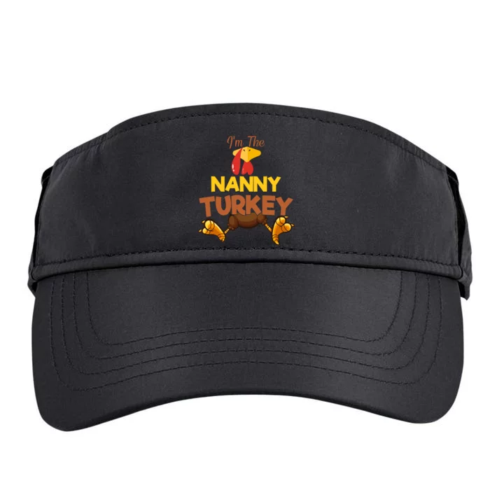 Nanny Turkey Matching Family Group Thanksgiving Gifts Adult Drive Performance Visor