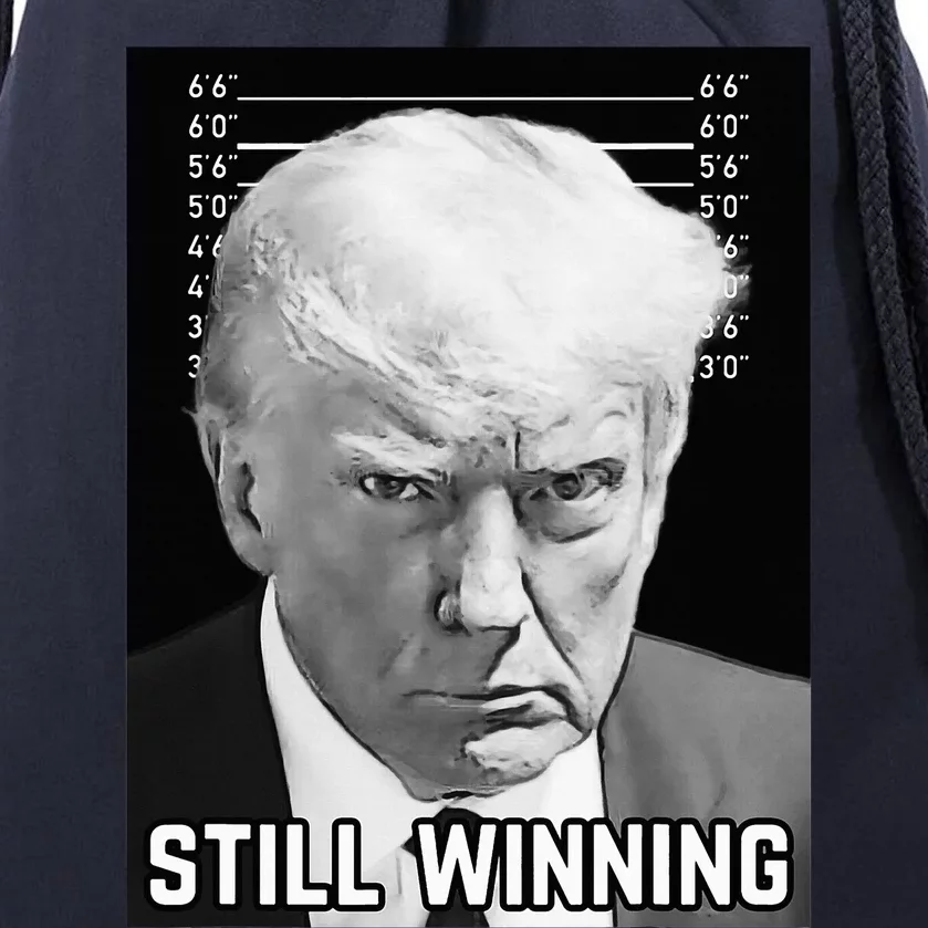 New Trump Mug Shot Still Winning Donald Trump 2024 Drawstring Bag