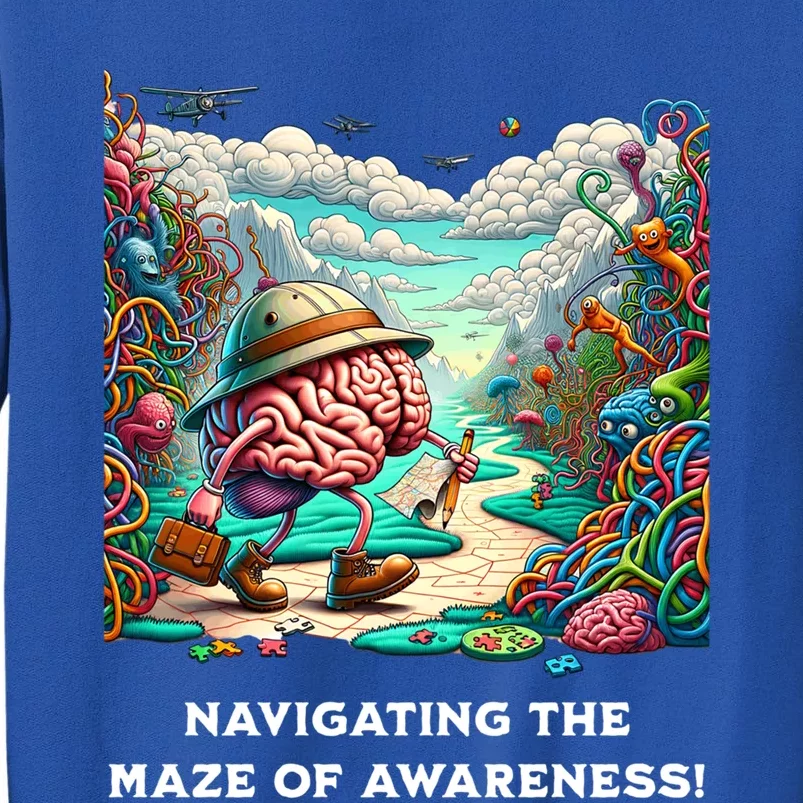 Navigating The Maze Of Awareness Brain Health Adventure Gift Sweatshirt