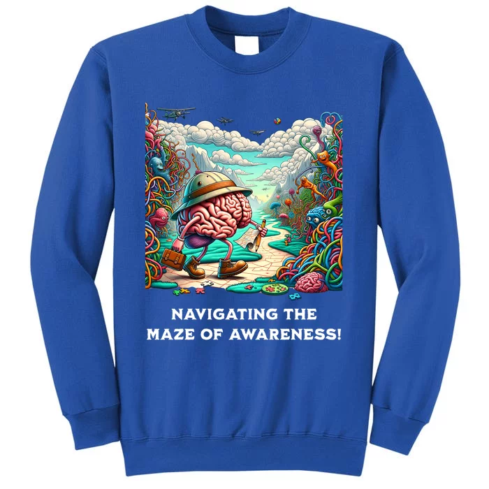 Navigating The Maze Of Awareness Brain Health Adventure Gift Sweatshirt