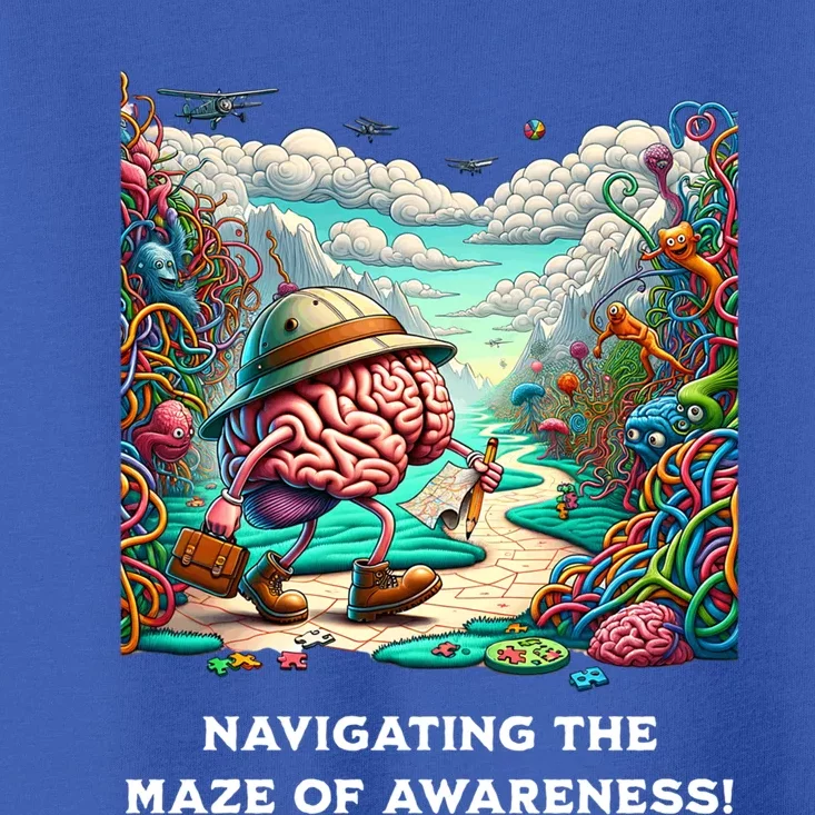 Navigating The Maze Of Awareness Brain Health Adventure Gift Toddler T-Shirt