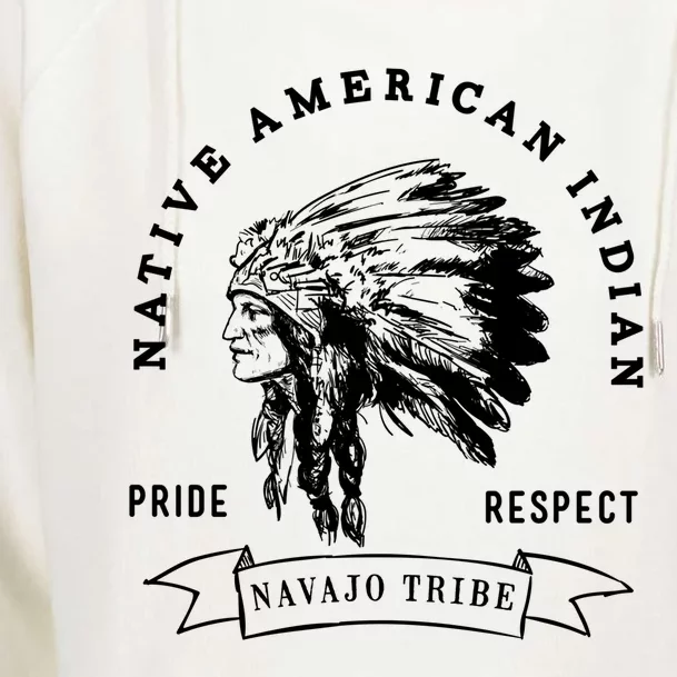 Navajo Tribe Native American Indian Pride Respect Cute Gift Womens Funnel Neck Pullover Hood