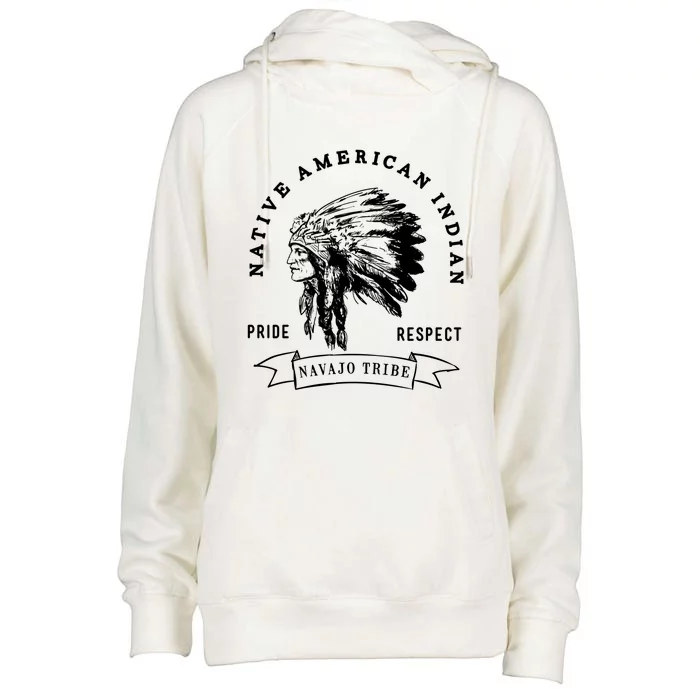 Navajo Tribe Native American Indian Pride Respect Cute Gift Womens Funnel Neck Pullover Hood