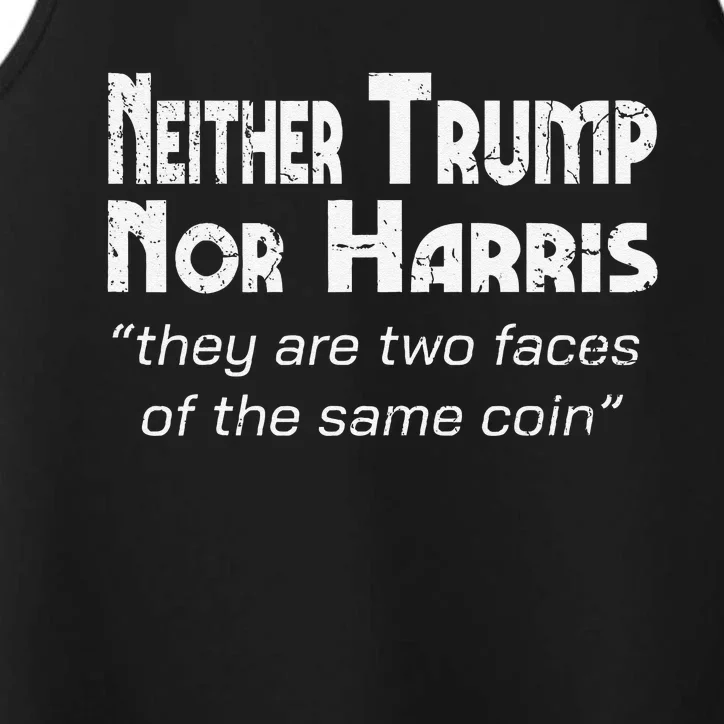 Neither Trump Nor Harris Funny Sarcastic 2024 Election Performance Tank