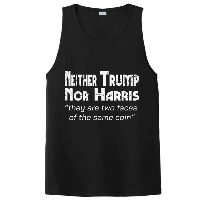 Neither Trump Nor Harris Funny Sarcastic 2024 Election Performance Tank