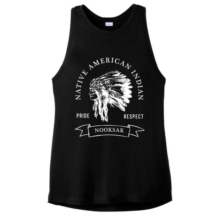 Nooksak Tribe Native American Indian Pride Respect Vintage Gift Ladies Tri-Blend Wicking Tank