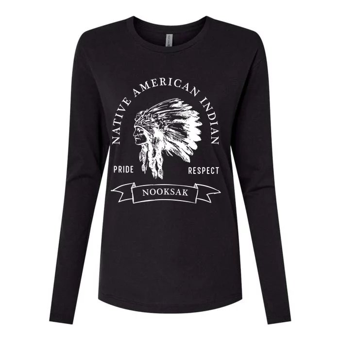 Nooksak Tribe Native American Indian Pride Respect Vintage Gift Womens Cotton Relaxed Long Sleeve T-Shirt