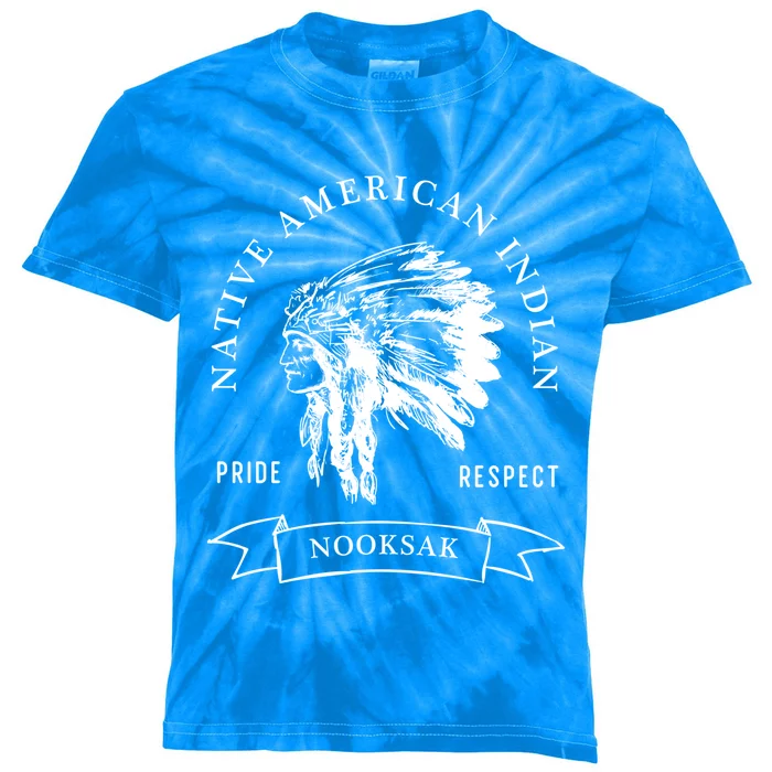 Nooksak Tribe Native American Indian Pride Respect Vintage Gift Kids Tie-Dye T-Shirt