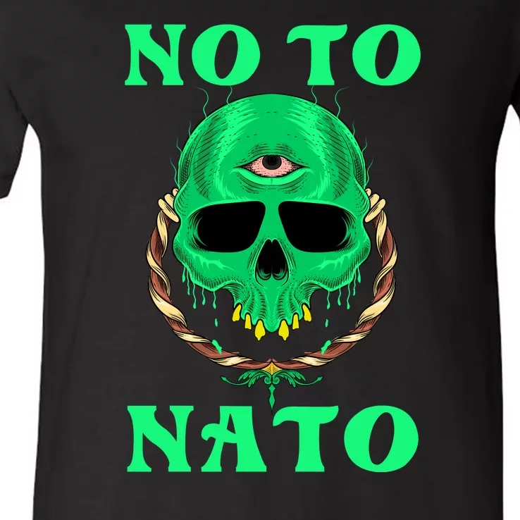 No To NATO Anti War Peace Ukraine V-Neck T-Shirt