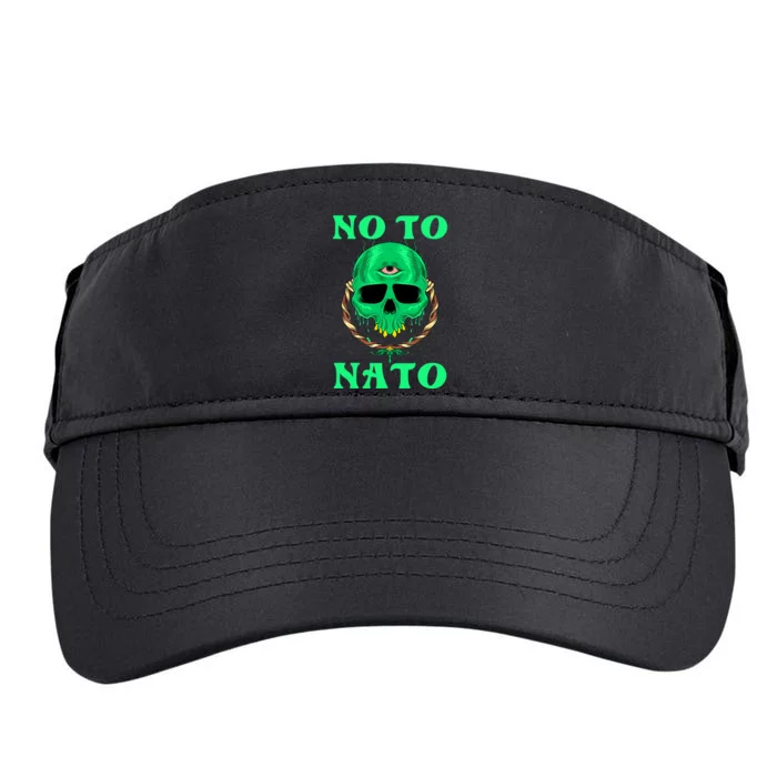 No To NATO Anti War Peace Ukraine Adult Drive Performance Visor