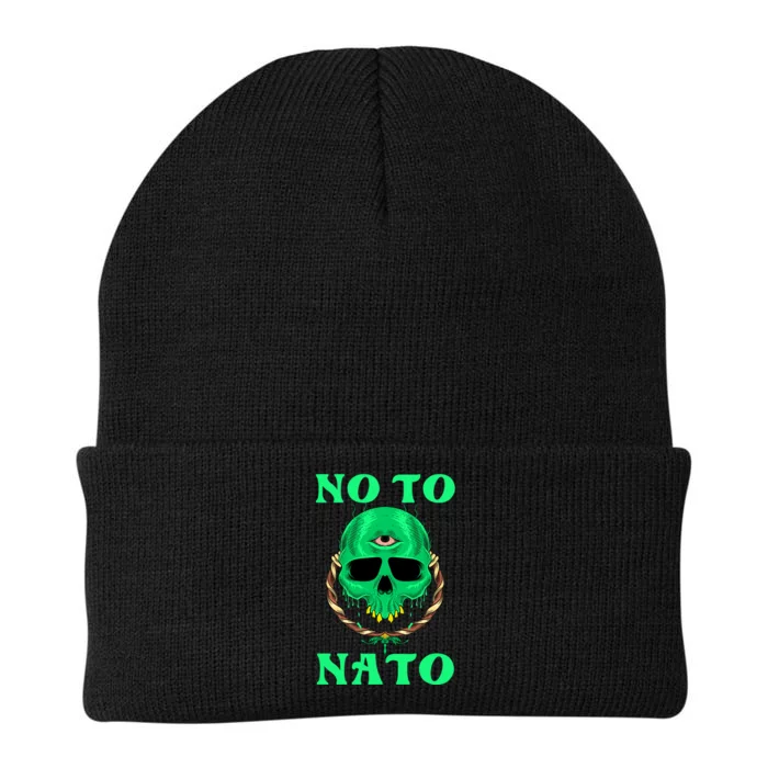 No To NATO Anti War Peace Ukraine Knit Cap Winter Beanie