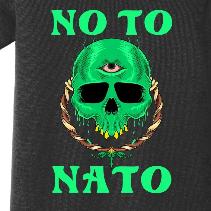 No To NATO Anti War Peace Ukraine Baby Bodysuit