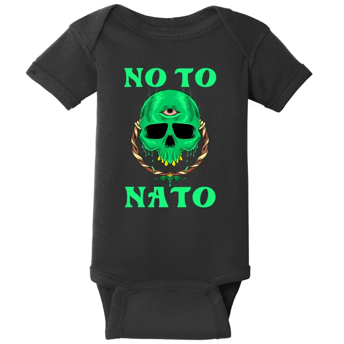 No To NATO Anti War Peace Ukraine Baby Bodysuit