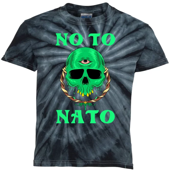 No To NATO Anti War Peace Ukraine Kids Tie-Dye T-Shirt