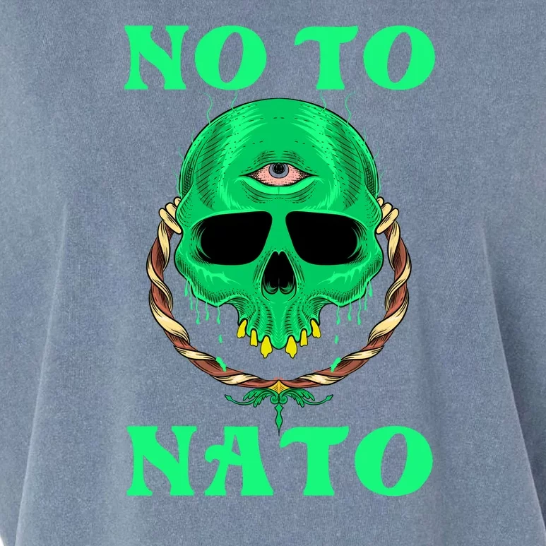 No To NATO Anti War Peace Ukraine Garment-Dyed Women's Muscle Tee