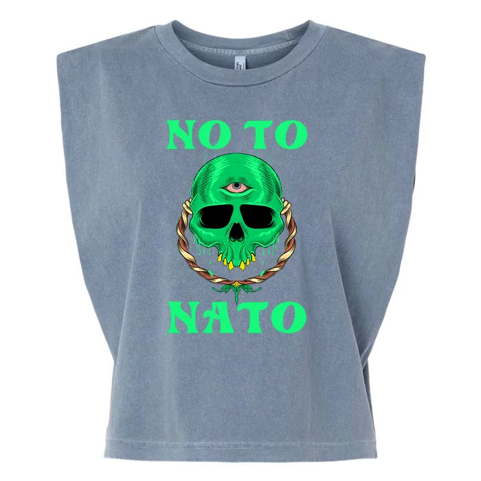 No To NATO Anti War Peace Ukraine Garment-Dyed Women's Muscle Tee